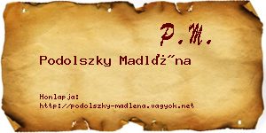 Podolszky Madléna névjegykártya